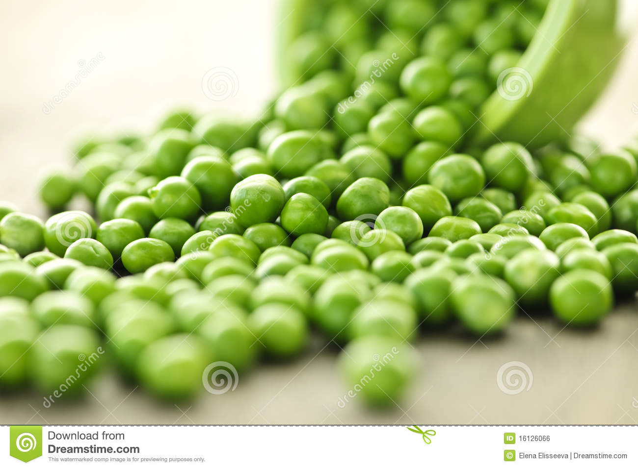 Spilled Bowl Of Green Peas Royalty Free Stock Image   Image  16126066