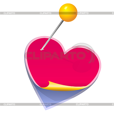     Stickers In The Shape Of Heart Pinned Clerical Pin     Kavalenkava