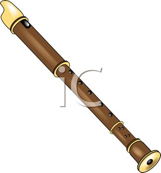 Wind Instrument Recorder   Royalty Free Clipart Picture