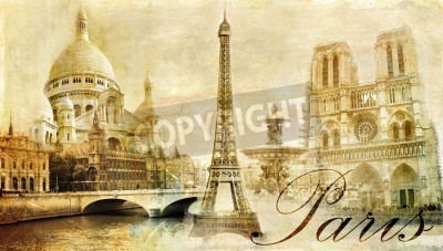 Amazing Paris   Vintage Clipart Stock Photo   Stockpodium   Image