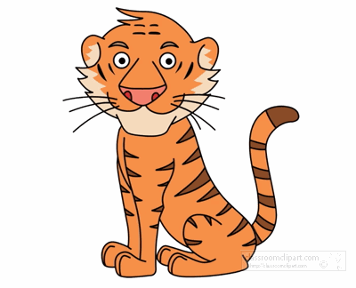 Animals Animated Clipart  Tiger Animated 346   Classroom Clipart