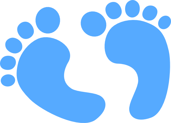 Baby Feet   Blue Clip Art At Clker Com   Vector Clip Art Online    