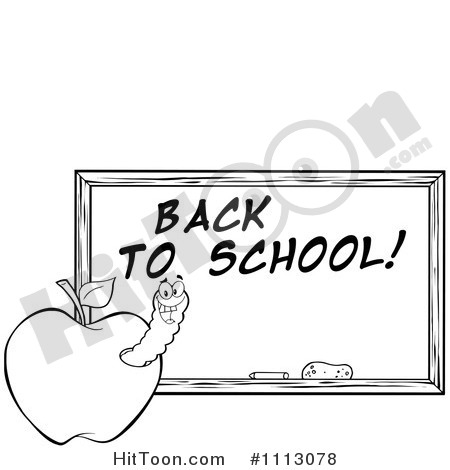 Back To School Clipart  1113078  Clipart Black And White Happy    