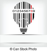Barcode Image With Red Strip   Vector Illustration
