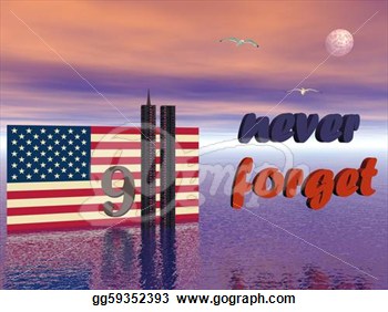Buildings 3d Illustration To Never Forget   Stock Clipart Gg59352393