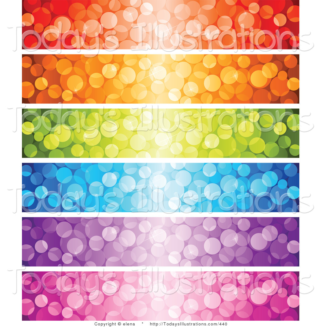 Clipart Of A Digital Collage Of Colorful Six Sparkly Light Website