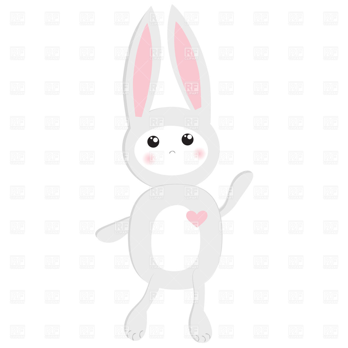 Cute Easter Bunny 22331 Download Royalty Free Vector Clipart  Eps