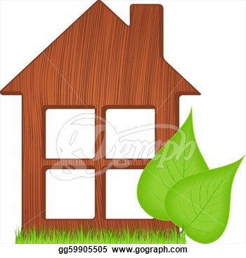 Drawing   Ecological Wooden House  Clipart Drawing Gg59905505