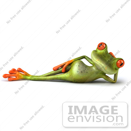  Free Clipart Picture Of A Relaxed 3d Red Eyed Tree Frog With Big Red    