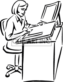 Girl At Desk Clipart   Clipart Panda   Free Clipart Images