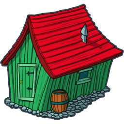 Green Wooden House Icon Png Clipart Image   Iconbug Com