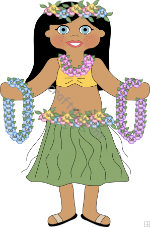 Hawaii Girl    0 35   Craftsuprint Clipart   We Are Mad About Clipart