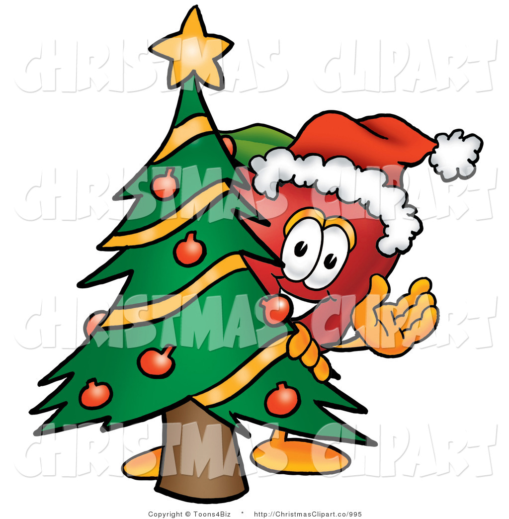 Mascot Decorating Christmas Tree Christmas Clip Art Toons4biz