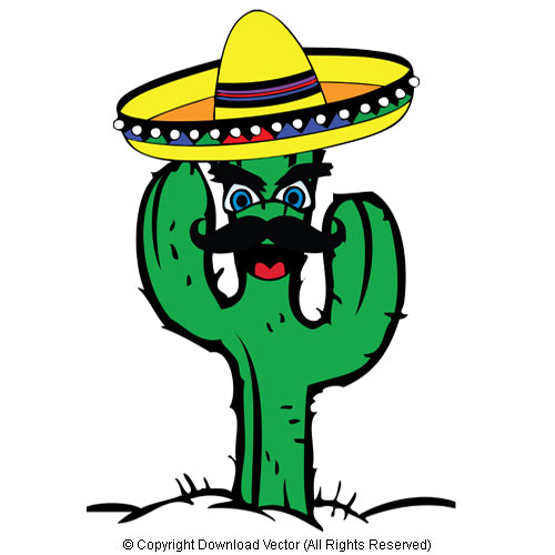Mexican Cactus Cartoon Vector Clipart   Download Vector   Vectors