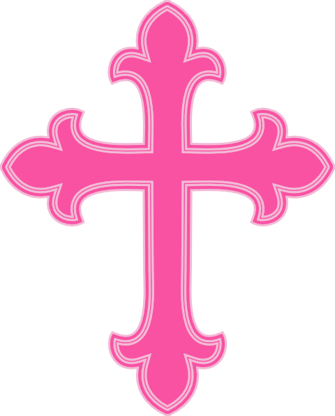 Pink Fancy Cross Clip Art At Clker Com   Vector Clip Art Online    