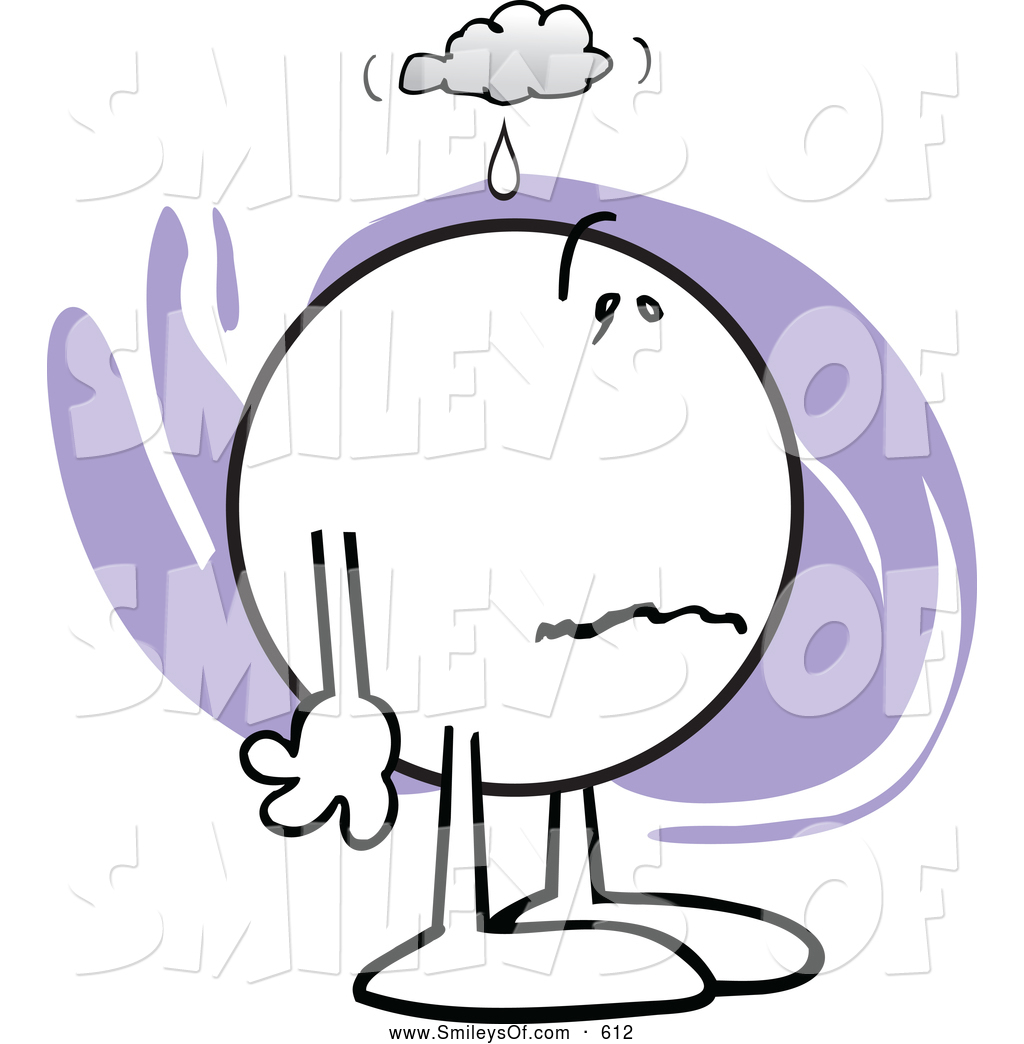 Smiley Clipart Of Asad Moodie Character Feeling Under The Weather