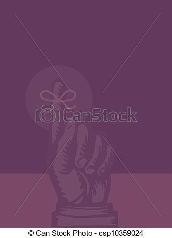 Stock Illustration   Illustration Of A Ribbon Tied Around A Finger As