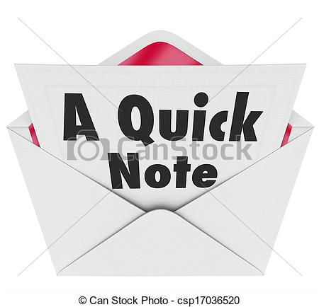 Stock Photo Of Quick Note Words Message Letter Message News Update   A