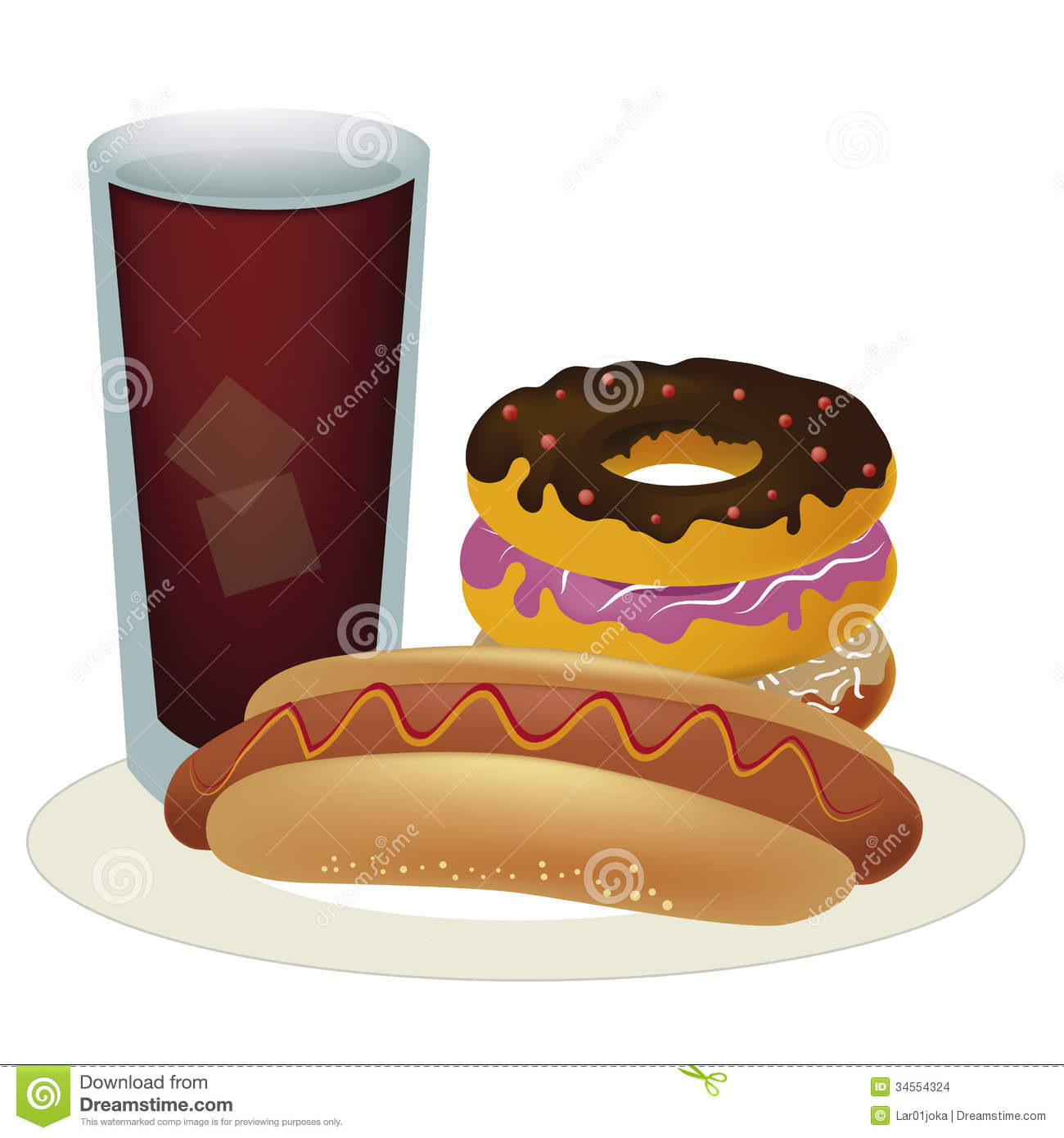 Unhealthy Combination Of Fast Food Stock Images   Image  34554324