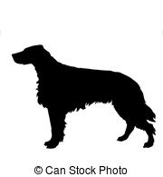 Vector Silhouette Of The Setter Isolated On White Background