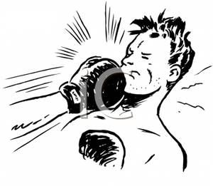 Vintage Boxer Being Hit In The Face Jpg