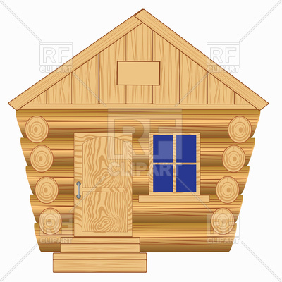 Wooden House Front View 91402 Download Royalty Free Vector Clipart