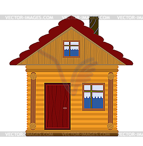 Wooden House   Vector Clipart