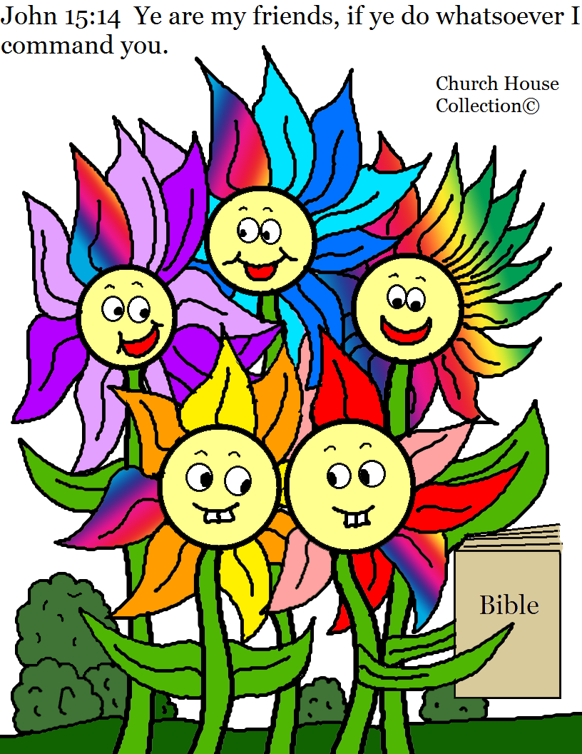 Blog  Flower Family John 15 14 Coloring Page For Kids In Sunday School    