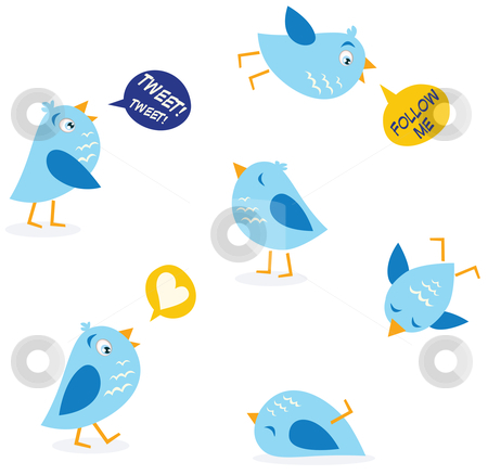 Clipart Collection Of Twitter Bird Icons Vector Illustration By Jana