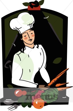 Eps Jpg Png Tweet Female Chef Clipart This Dynamic Young Brunette Chef    