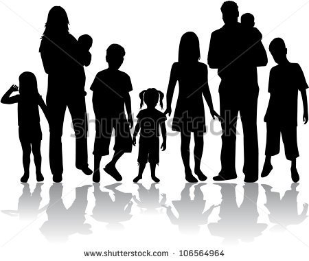 Family Silhouette Stock Photos Images   Pictures   Shutterstock