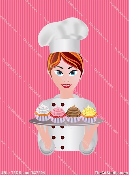 Female Pastry Chef Clipart Female Pastry