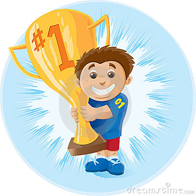 Kid With Trophy Stock Image   Image  17087041