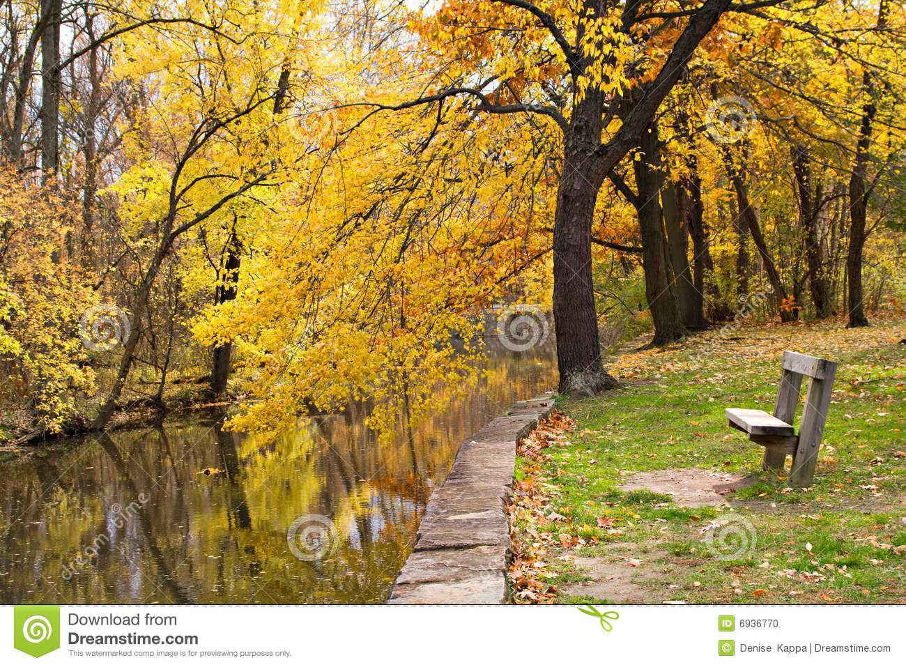 Landscape Of Autumn On The Banks Of A Small River