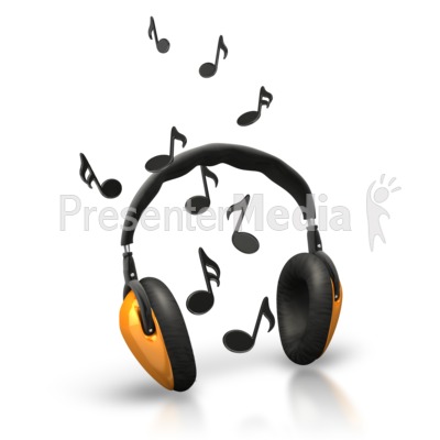 Music Notes Headphones   Presentation Clipart   Great Clipart For