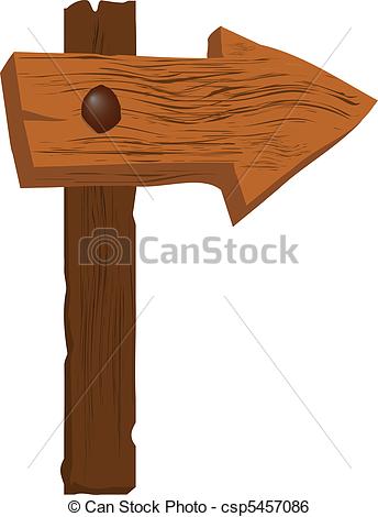 Of Very Rough Wooden Arrow Sign Vector Csp5457086   Search Clipart    