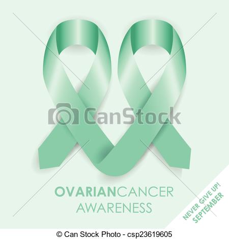 Ovarian Cancer Ribbon   Csp23619605