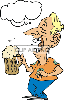 Royalty Free Cartoon Drunk Guy Clipart Image Picture Art   155659