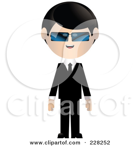 Royalty Free  Rf  Clipart Illustration Of A Secret Service Man In