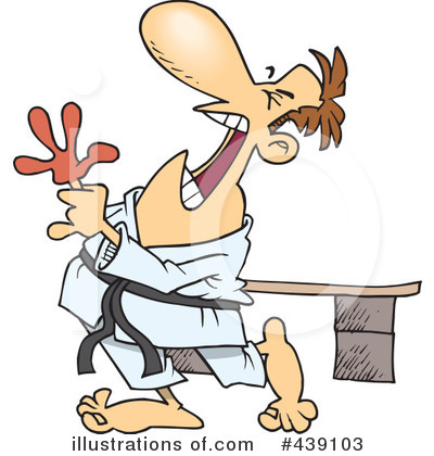 Royalty Free  Rf  Karate Clipart Illustration By Ron Leishman   Stock