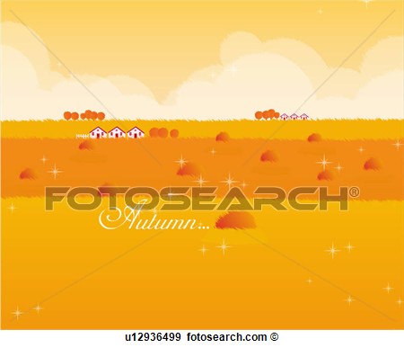 Stock Illustration   Autumn Scene  Fotosearch   Search Vector Clipart