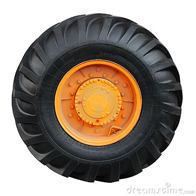 Tractor Tire On White Background Royalty Free Stock Photo   Image