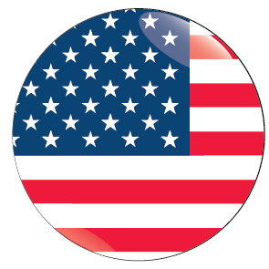 Usa Round Flag Button Badge