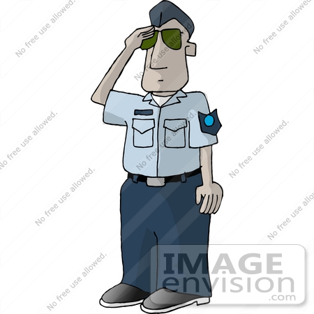 Usaf Military Man In A Blue Uniform Saluting Clipart    18972 By    