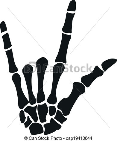 Vector Of Rock Skeleton Hand   Illustration Of The Skeleton Of A Hand