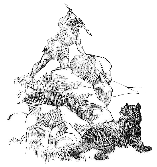 Wpclipart Com World History Ancient Man Cave Man Hunting Bear Png Html