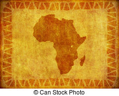 African Continent Grunge Background   A Background Design Of