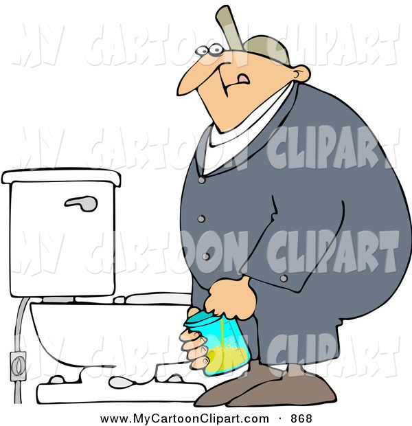 Art Of A White Man Peeing In A Cup For A Drug Test By Djart    868