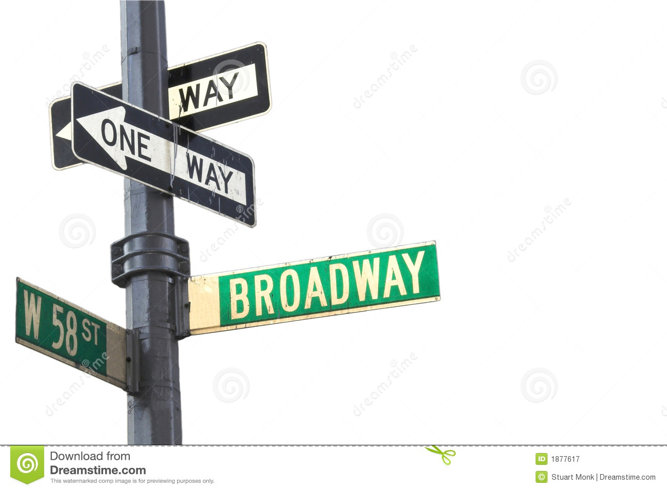 Broadway Sign Royalty Free Stock Photography   Image  1877617
