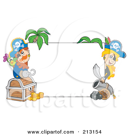Clipart Illustration Of A Coloring Page Outline Of A Treasure Chest By